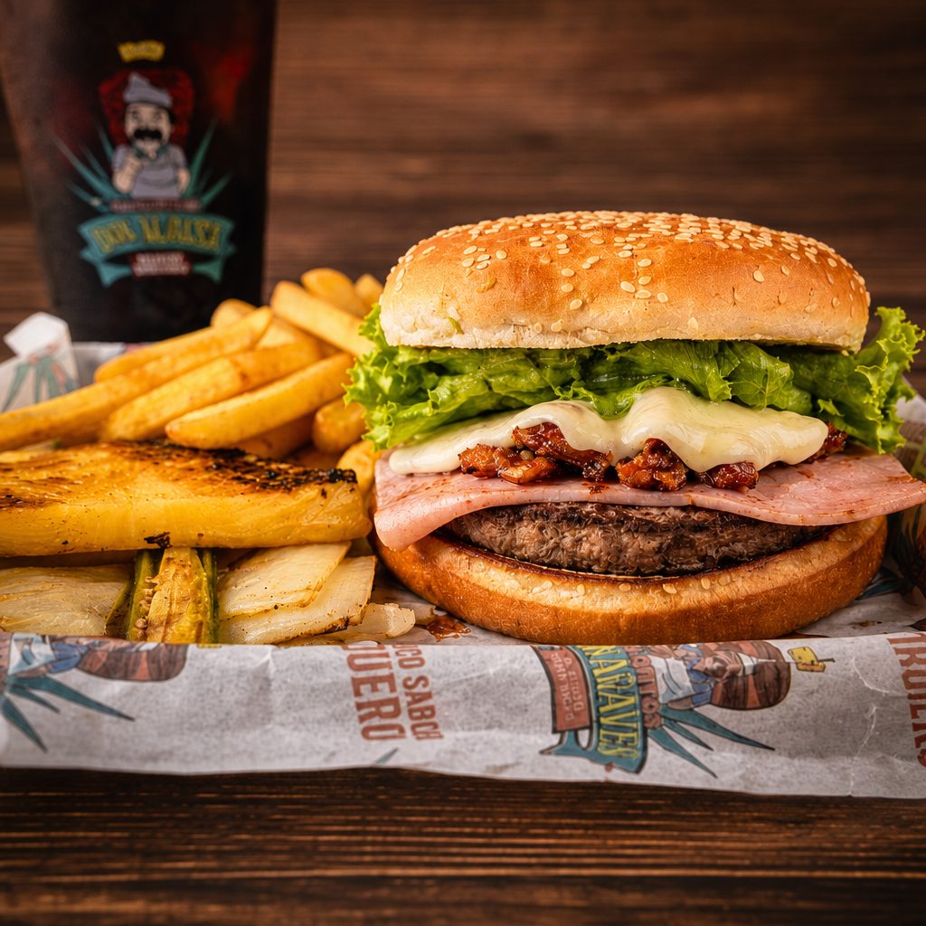 Hamburguesa Hawaiiana.